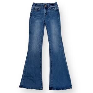 Vervet Womens Jeans 26 Medium Wash Denim Flare Western Boho Stretch Mid Rise